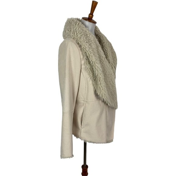 Altar’d State Jacket Large Tan Faux Suede Cottagecore Soft Moto - Picture 2 of 7